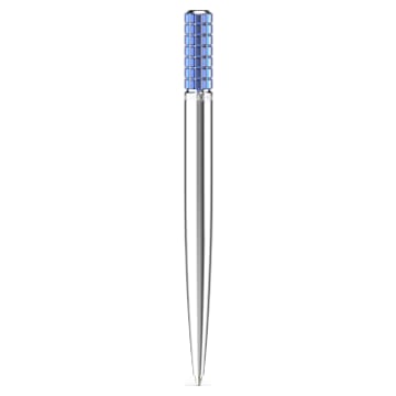 Ballpoint pen, Blue, Chrome plated - Swarovski, 5647831