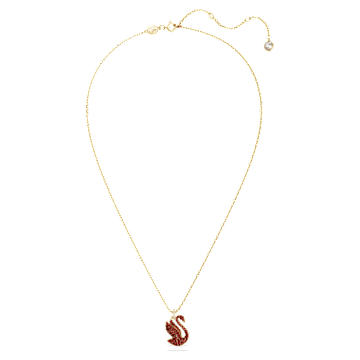 Swarovski Iconic Swan 链坠, 天鹅, 小码, 红色, 镀金色调 - Swarovski, 5647871