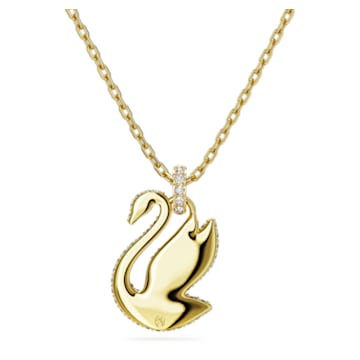 Swarovski Iconic Swan pendant, Swan, Medium, Red, Gold-tone plated - Swarovski, 5647871