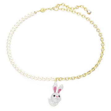 Zodiac Rabbit necklace, Rabbit, Multicolored, Gold-tone plated - Swarovski, 5647970