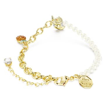 Zodiac Rabbit bracelet, Rabbit and carrot, Multicolored, Gold-tone plated - Swarovski, 5647974