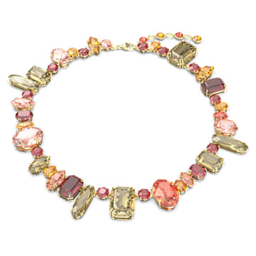 Gema 项链, 混合切割, 流光溢彩, 镀金色调 - Swarovski, 5649008