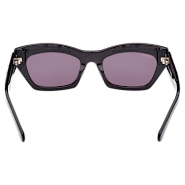 Sunglasses, Cat-eye shape, SK0380 01A, Black - Swarovski, 5649032