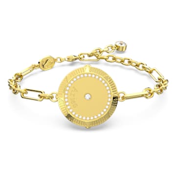 Zodiac bracelet, Aries, Gold tone, Gold-tone plated - Swarovski, 5649064