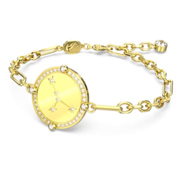 Zodiac 手链, 巨蟹座, 金色, 镀金色调 - Swarovski, 5649065