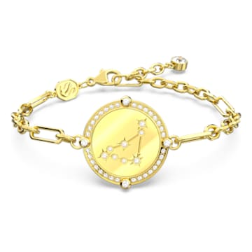 Zodiac 手链, 摩羯座, 金色, 镀金色调 - Swarovski, 5649066