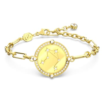 Zodiac 手链, 天秤座, 金色, 镀金色调 - Swarovski, 5649069