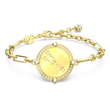 Zodiac bracelet, Taurus, Gold tone, Gold-tone plated - Swarovski, 5649074
