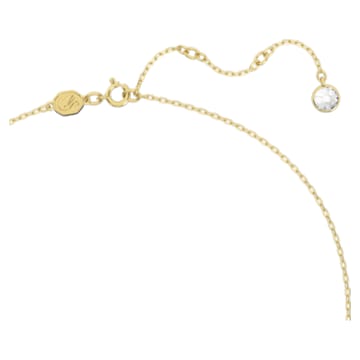 Pop Swan pendant, Swan, Green, Gold-tone plated - Swarovski, 5649198