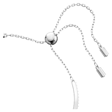 Swarovski Iconic Swan bangle, Swan, White, Rhodium plated - Swarovski, 5649772