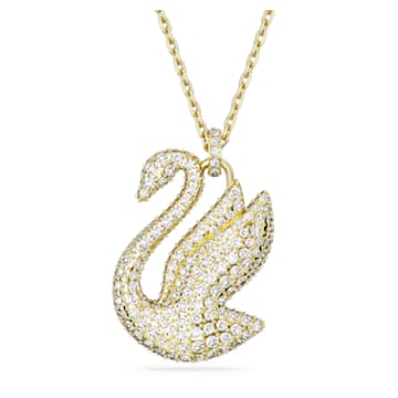 Swarovski Iconic Swan pendant, Swan, Large, Red, Gold-tone plated - Swarovski, 5649773