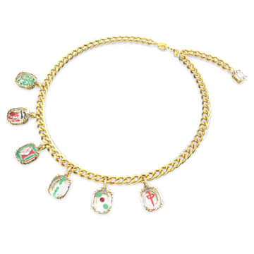Alea necklace, Multicolored, Gold-tone plated - Swarovski, 5649786