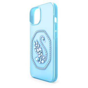 Smartphone 套, 天鹅, iPhone® 14, 蓝色 - Swarovski, 5649834