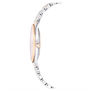 Attract watch, Swiss Made, Pavé, Metal bracelet, Rose gold tone, Mixed metal finish - Swarovski, 5649987