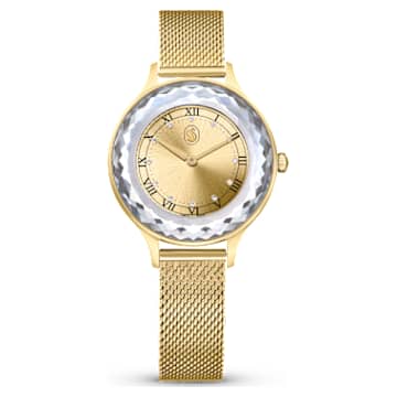 Octea Nova watch, Swiss Made, Metal bracelet, Gold tone, Gold-tone finish - Swarovski, 5649993