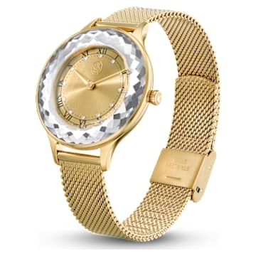 Octea Nova watch, Swiss Made, Metal bracelet, Gold tone, Gold-tone finish - Swarovski, 5649993