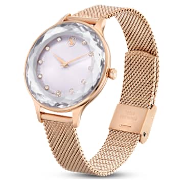 Octea Nova 腕表, 瑞士制造, 金属手链, 玫瑰金色调, 玫瑰金色调润饰 - Swarovski, 5650011