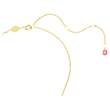 Florere 项链, 花朵, 粉红色, 镀金色调 - Swarovski, 5650569