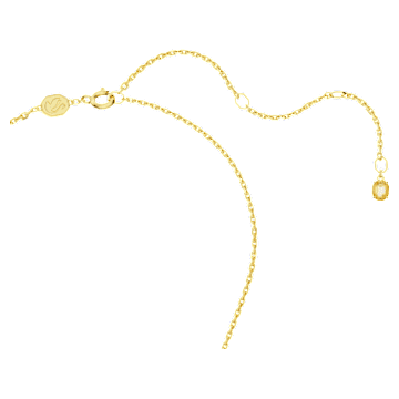 Florere necklace, Flower, Yellow, Gold-tone plated - Swarovski, 5650570