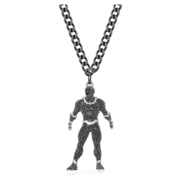 Marvel Black Panther 项链, 黑豹, 黑色, 镀钌 - Swarovski, 5650573
