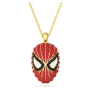Spider-Man © MARVEL pendant, Red, Gold-tone plated - Swarovski, 5650576
