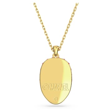 Marvel Spider-Man pendant, Red, Gold-tone plated - Swarovski, 5650576