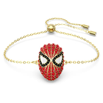 Marvel Spider-Man bracelet, Red, Gold-tone plated - Swarovski, 5650873