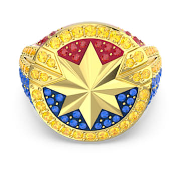 Captain Marvel © MARVEL ring, Multicolored, Gold-tone plated - Swarovski, 5650880