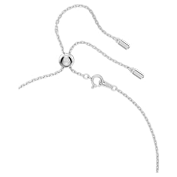 Stella Y necklace, Star, White, Rhodium plated - Swarovski, 5652003