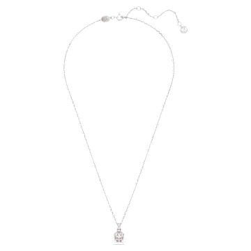 Birthstone pendant, Square cut, June, Pink, Rhodium plated - Swarovski, 5652044