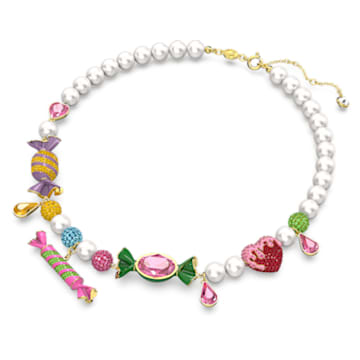 Dulcis necklace, Candy, Multicolored, Gold-tone plated - Swarovski, 5652131
