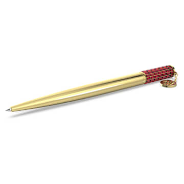 Alea ballpoint pen, Red, Gold-tone plated - Swarovski, 5653396