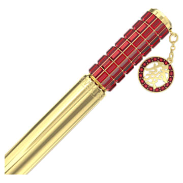 Alea ballpoint pen, Red, Gold-tone plated - Swarovski, 5653396