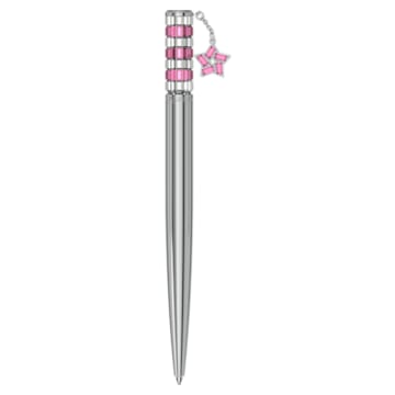 Celebration 2023 ballpoint pen, Star, Pink, Chrome plated - Swarovski, 5653398