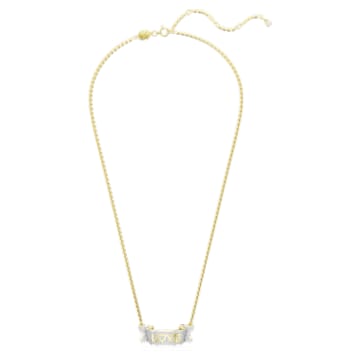 Volta Love necklace, White, Gold-tone plated - Swarovski, 5657725