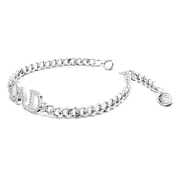 Father's Day - Dad bracelet, White, Rhodium plated - Swarovski, 5658330