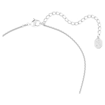 Angelic 项链, 方形切割, 蓝色, 镀铑 - Swarovski, 5662142