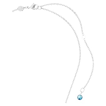 Gema 链坠, 混合切割, 蓝色, 镀铑 - Swarovski, 5666014